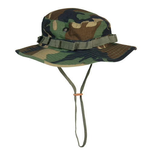 Sombrero US GI Rip-Stop WOODAND, práctico y plegable, ala ondulada, con cinta y ojales