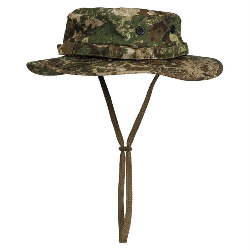Sombrero tipo GI Rip-Stop CIV-TEC WAP I Z2, ala ondulada, plegable y con cinta inferior con ojales