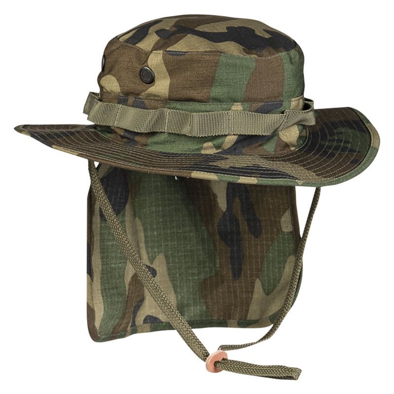 Sombrero JUNGE Rip-Stop WOODAND con falda protectora trasera y cuatro orificios de ventilación con malla antiinsectos