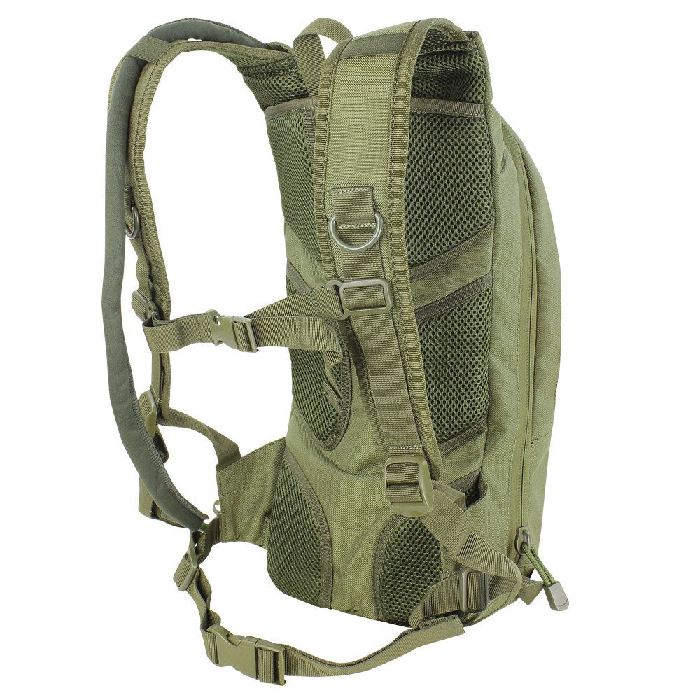 Mochila táctica HYDRATION verde con depósito de hidratación 2,5 l