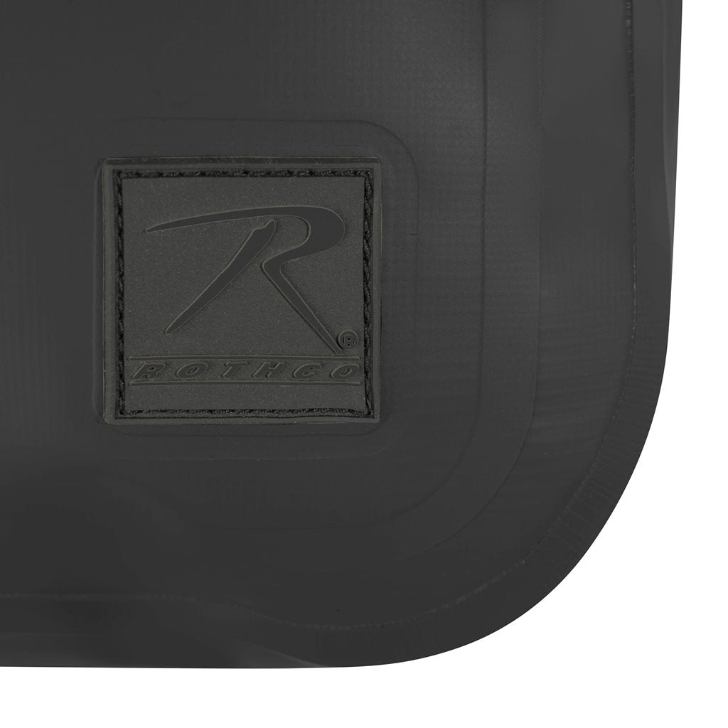Mochila impermeable WAVEGUARD 16 litros negra hecha de lona vinílica de tres capas con cremalleras estancas