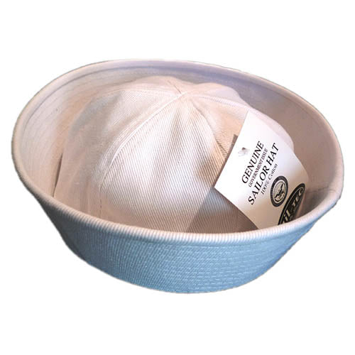 Gorra marinera SAILOR US NAVY blanca vista frontal