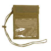 Funda desplegable DELUXE para documentos e identificación COYOTE, colgante de cuello