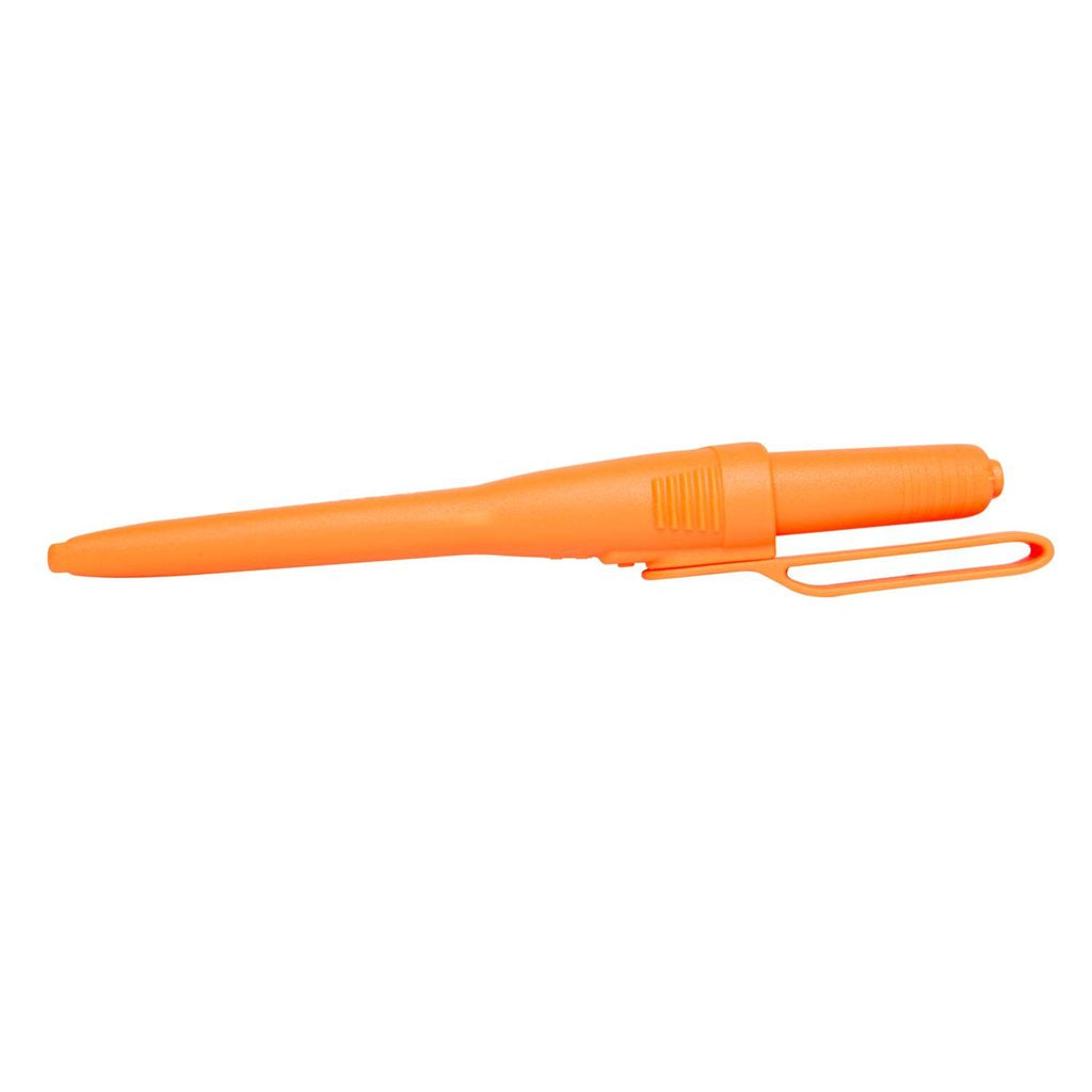 Cuchillo bushcraft naranja MORA con hoja acero Sandvik 12C27 y funda de plástico