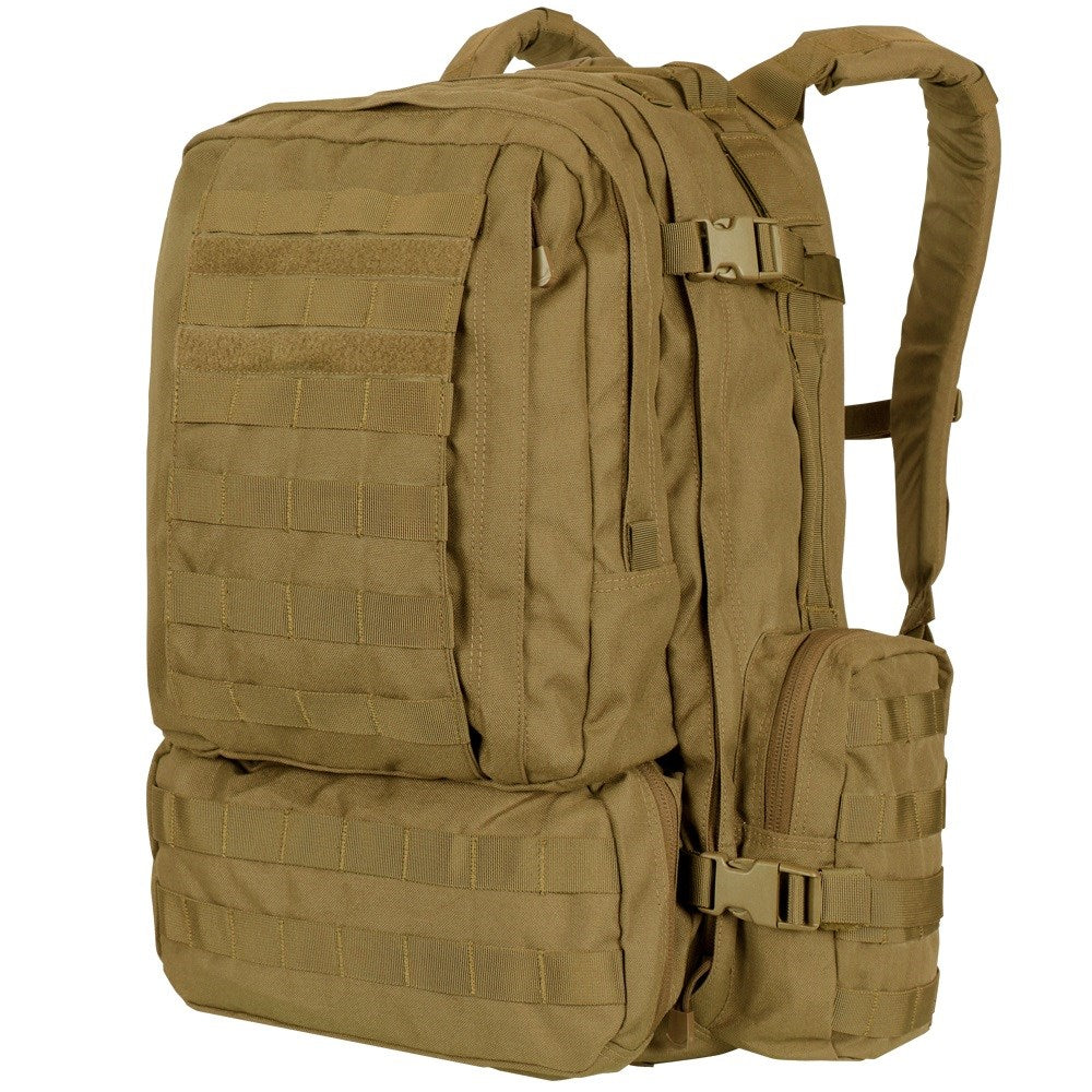 Mochila MOLLE 3-días Assault verde con correas acolchadas y sistema modular