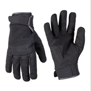 Guantes ASSAULT negros MIL-TEC, palma reforzada, neopreno en nudillos y cierre ajustable
