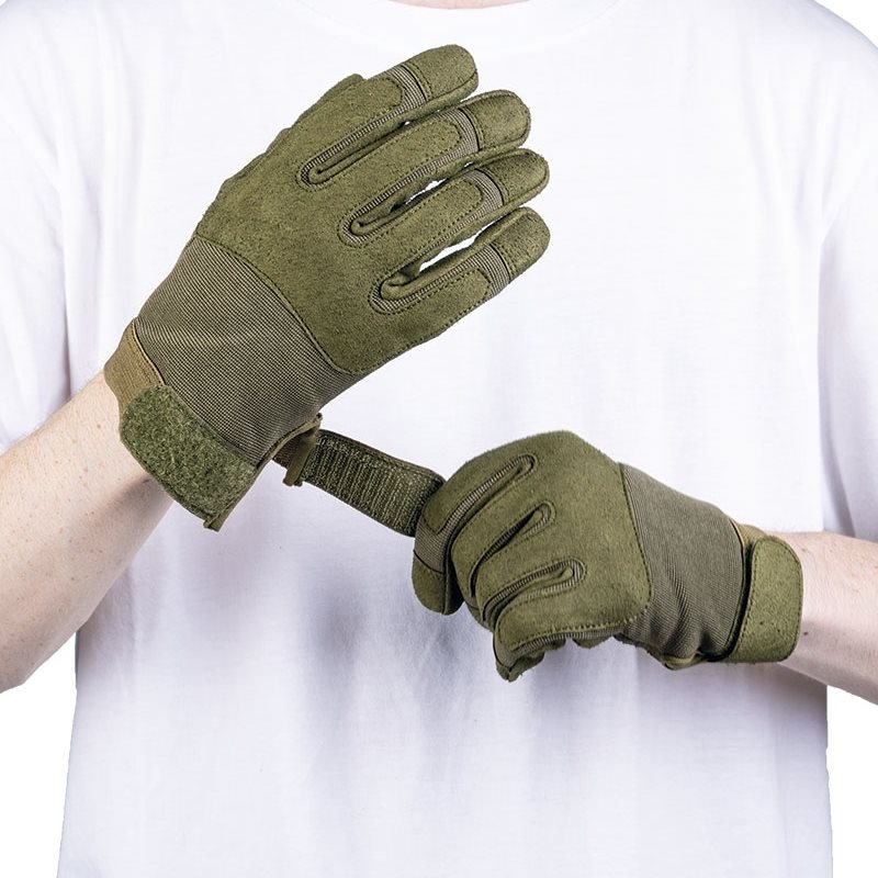 Guantes ARMY verdes tácticos con correa de velcro