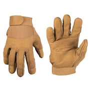 Guantes tácticos Army Dark Coyote con cierre de velcro y refuerzos de poliuretano