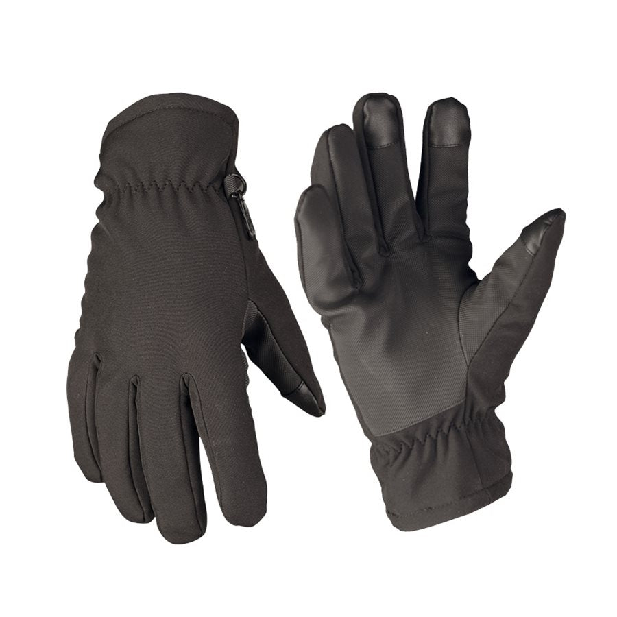 Guantes SOFTSHE Thinsulate negros, vista delantera