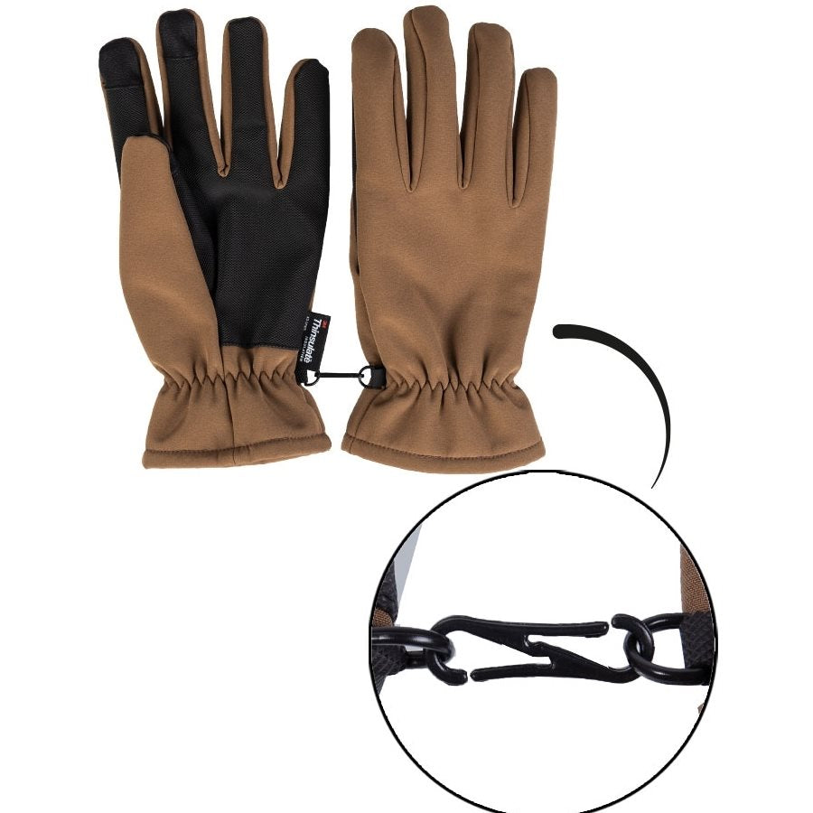 Guantes SOFTSHE THINSUATE COYOTE, guantes de invierno con forro Thinsulate y exterior resistente