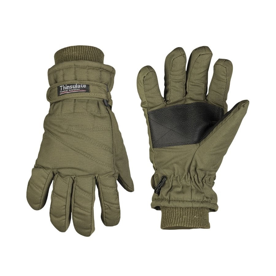 Guantes con dedos Thinsulate forrados verdes 12530001