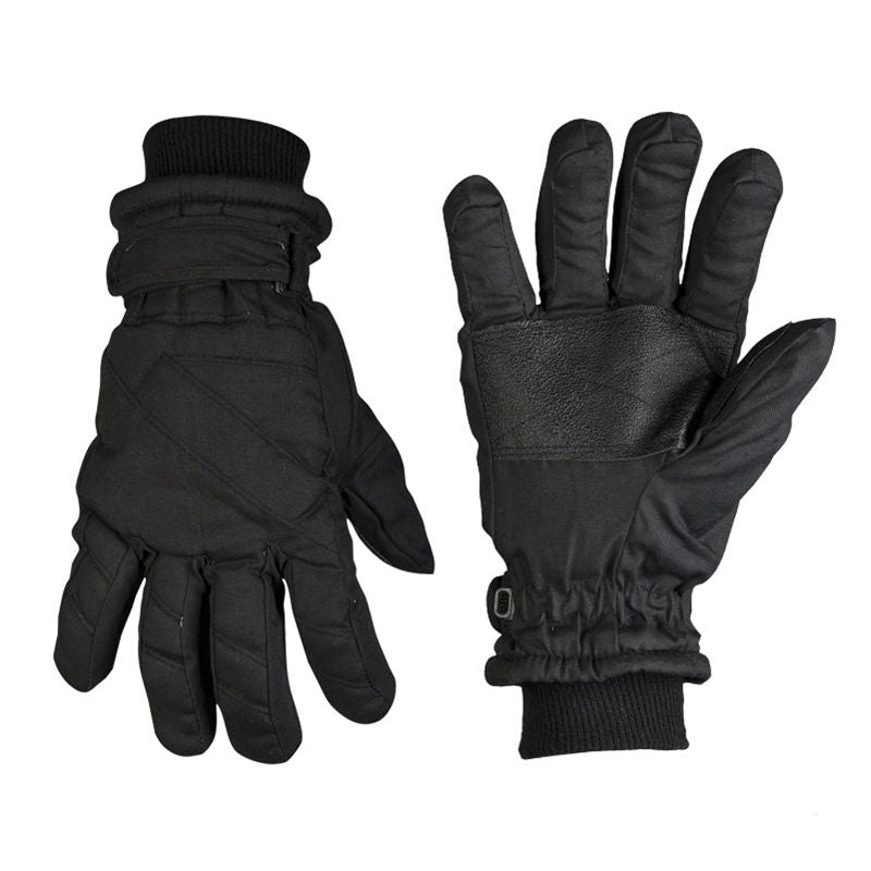 Guantes Thinsulate negros con dedos, cierre elástico y interior en PVC - modelo 12530002