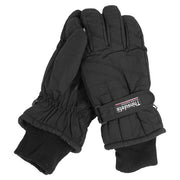 Guantes Thinsulate negros con dedos, cierre elástico y interior en PVC - modelo 12530002