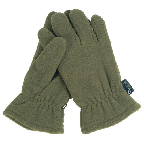 Guantes Fleece Thinsulate verdes con forro Thinsulate, exterior 100% acrílico-fleece, interior 100% poliéster