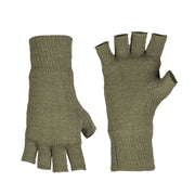 Guantes sin dedos de punto con forro Thinsulate, color verde