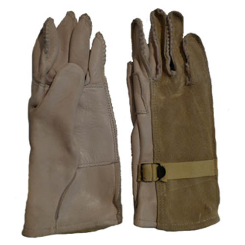 Guantes US de cuero blancos usados, talla 1-S - 12572G