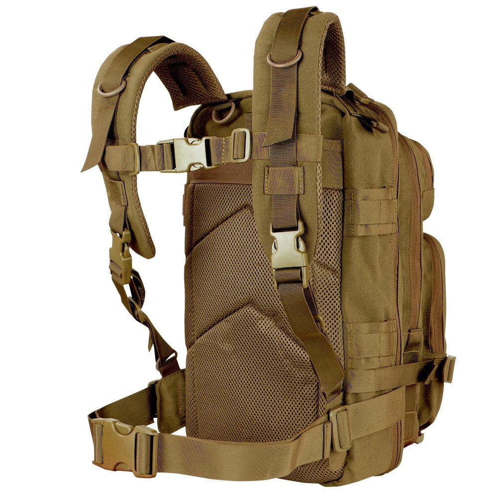 Mochila táctica Assault Compact Modular verde de Condor con cuatro compartimentos