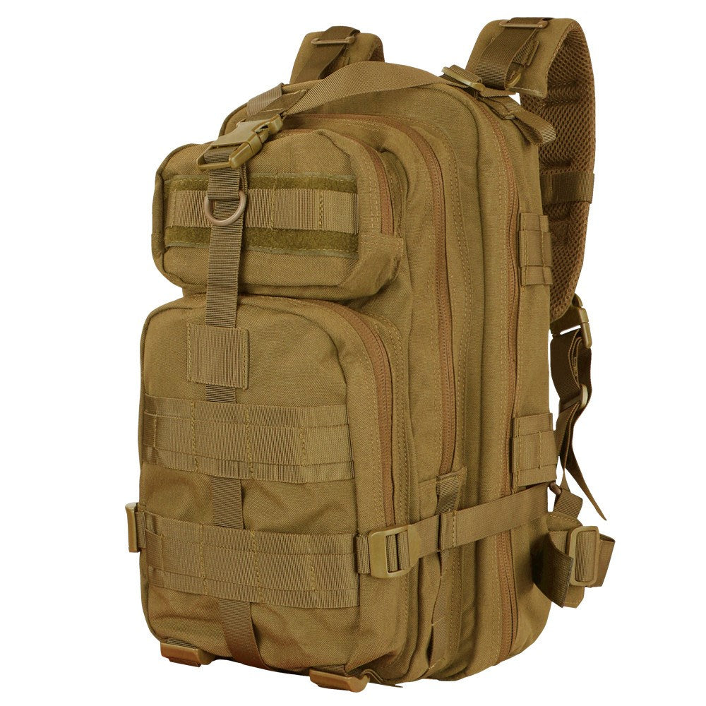 Mochila táctica Assault Compact Modular verde de Condor con cuatro compartimentos