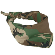 Pañuelo cuatro puntas WOODLAND de algodón camuflaje 55x55 cm
