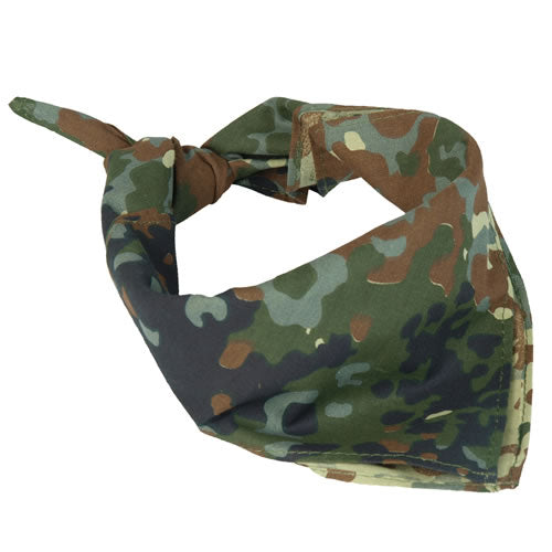 Pañuelo cuatro puntas WOODLAND de algodón camuflaje 55x55 cm