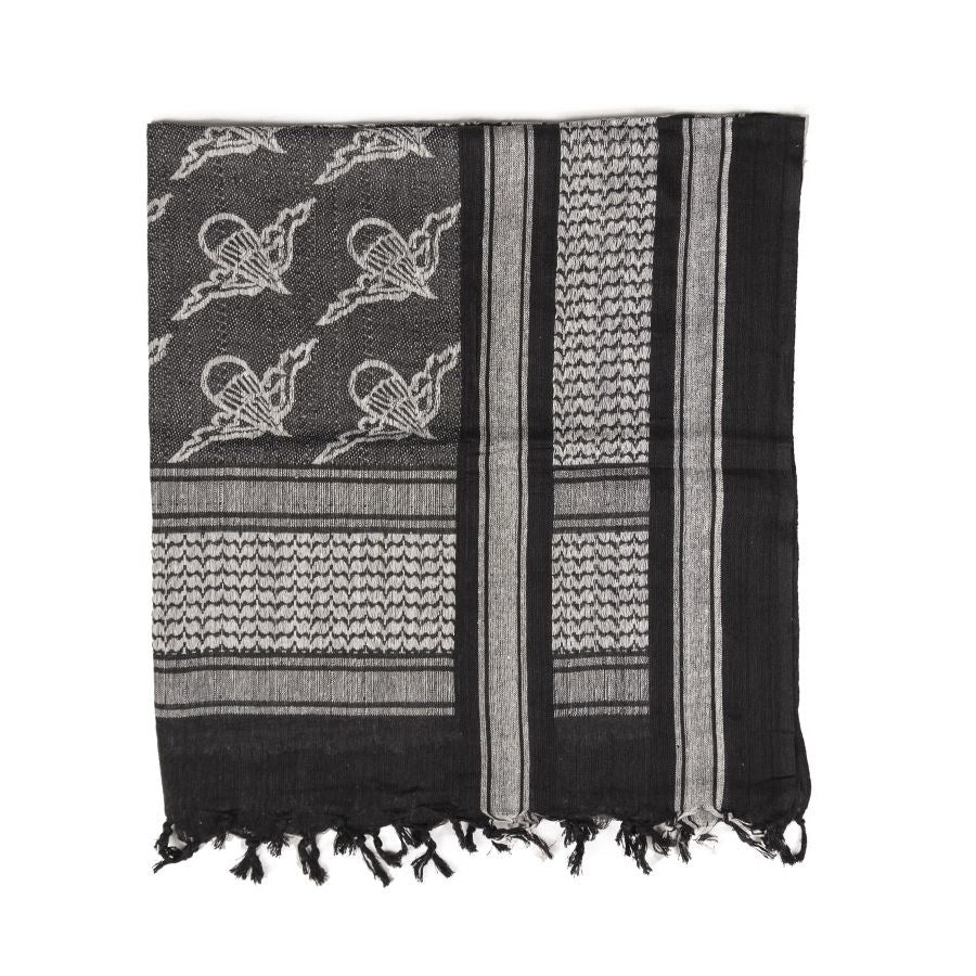 Pañuelo Shemagh Paratrooper negro y blanco