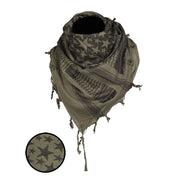 Pañuelo shemagh con diseño de estrellas en verde y negro