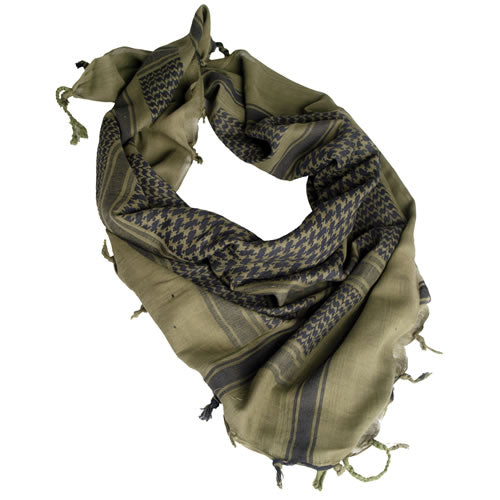 Pañuelo Shemagh verde-negro de algodón