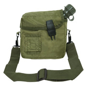 Funda verde para cantimplora US 2 L en poliéster con forro polar