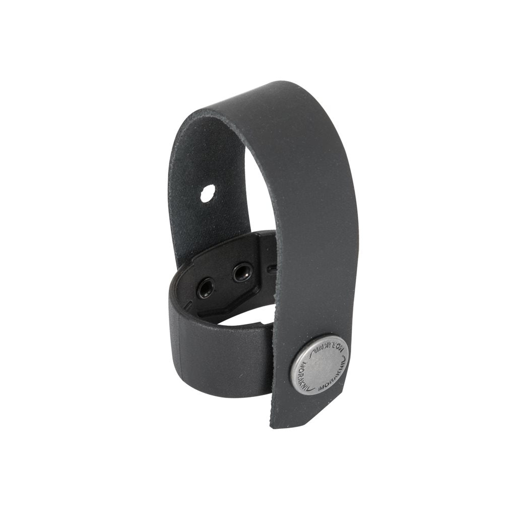 Cuchillo ELDRIS negro de cuello, hoja fija 55 mm, funda de plástico y pedernal