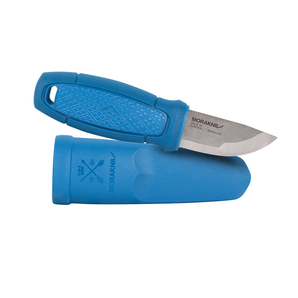 Cuchillo Eldris negro Mora con funda de plástico y mango de poliamida