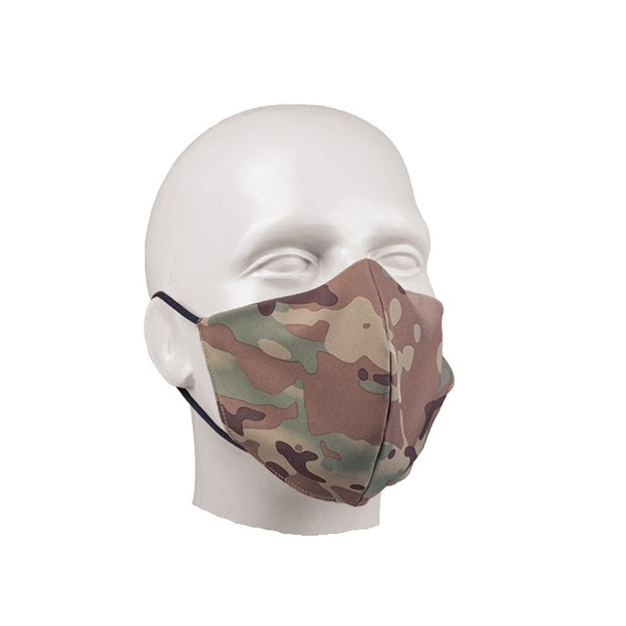 Mascarilla SQUARE-SHAPE rip-stop MULTITARN® BLACK, protección para boca y nariz