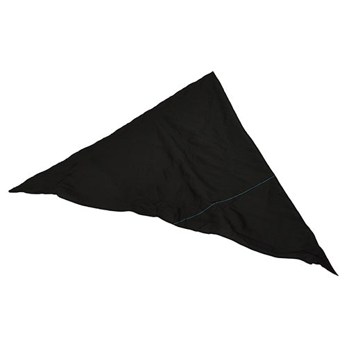 Pañuelo Bundeswehr negro con línea azul, usado, 128 x 85 cm