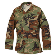 Blusa BDU Woodland, tejido rip-stop 50% nylon 50% algodon según MIL-44048G