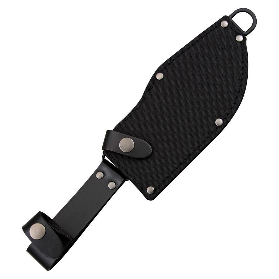 Cuchillo WARTHOG negro con hoja 170 mm en acero 1085 y funda termoplastica