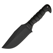 Cuchillo WARTHOG negro con hoja 170 mm en acero 1085 y funda termoplastica