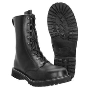 Botas BW PARA combate negras en cuero bovino con forro de piel y puntera de acero