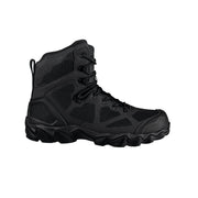 Botines CHIMERA High negros, vista lateral con suela de goma y refuerzos en puntera y talón