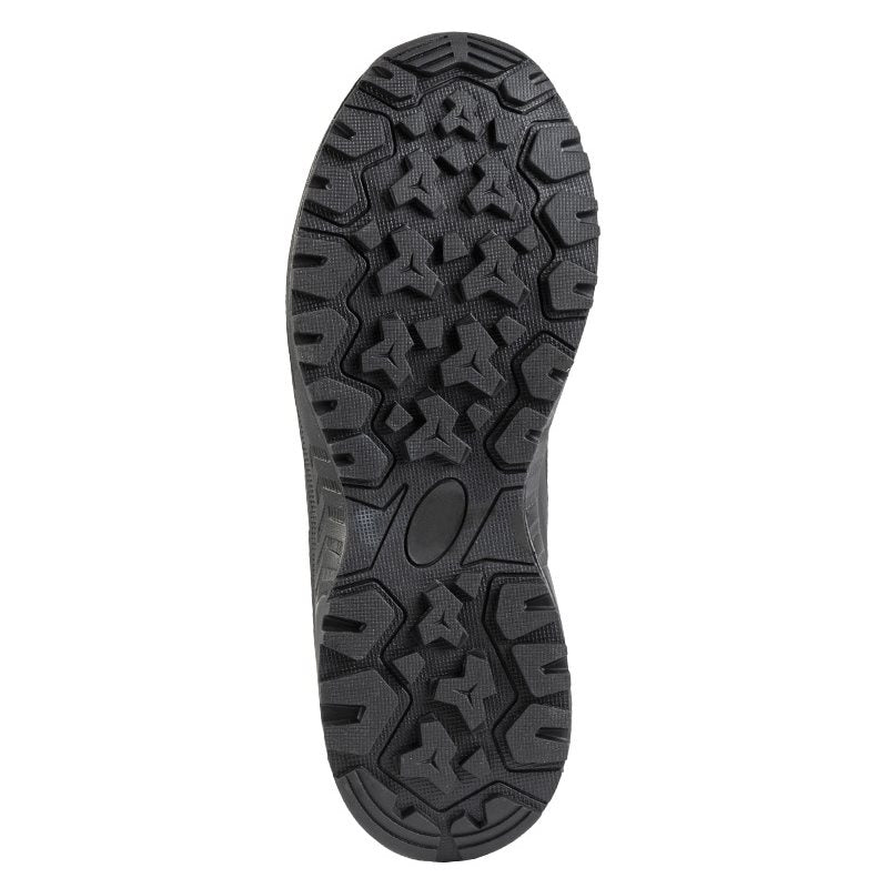 Botas tobilleras ASSAULT MID negras, vista lateral con suela de goma