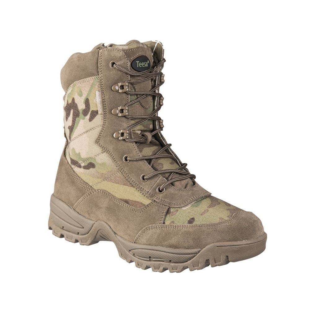 Botas TACTICAL con cremallera YKK, combinación cuero, CORDURA, forro Thinsulate y suela de goma