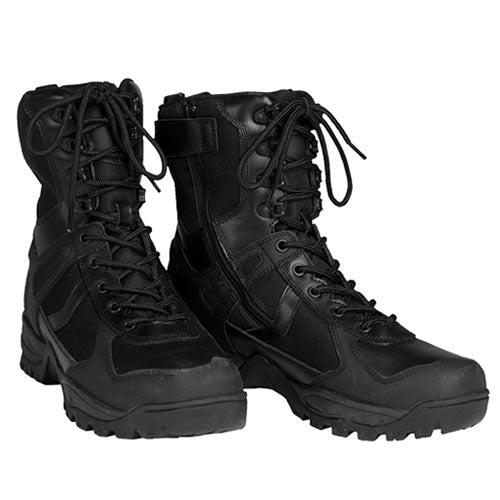 Botas PATROL negras con cierre lateral YKK, suela goma/EVA, material piel y poliéster