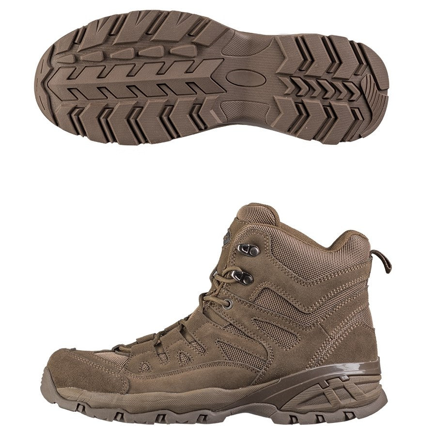 Botas tobilleras SQUAD 5 Marrón en piel de vacuno y poliéster, vista lateral