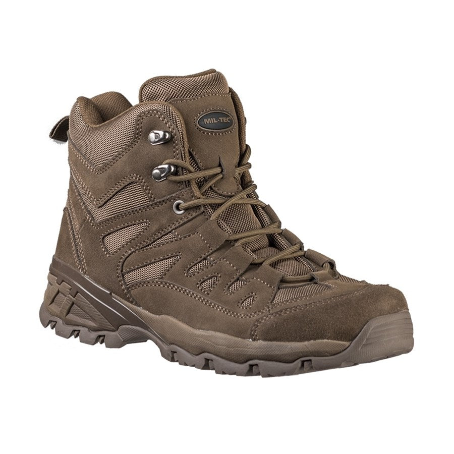 Botas tobilleras SQUAD 5 Marrón en piel de vacuno y poliéster, vista lateral