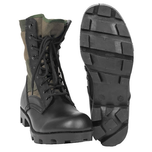 Botas Jungle tipo Panama verdes, piel vacuna, poliamida reforzada y suela PANAMA de goma