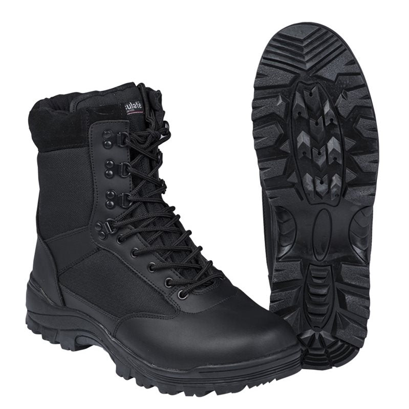 Botas SWAT altas negras con forro Thinsulate y suela de goma amortiguada