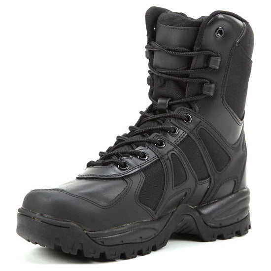 Botas COMBAT Generation II Mil-Tec negras de cuero con cordones rápidos