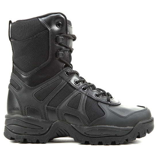 Botas COMBAT Generation II Mil-Tec negras de cuero con cordones rápidos