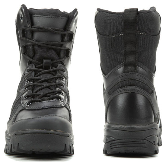 Botas COMBAT Generation II Mil-Tec negras de cuero con cordones rápidos