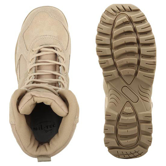 Botas COMBAT Generation II KHAKI de cuero con cierre rápido Mil-Tec