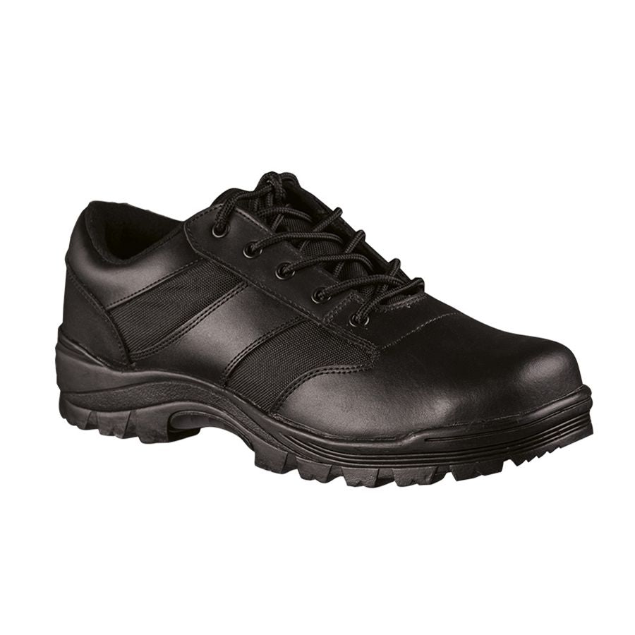 Zapatos de seguridad bajos negros con puntera reforzada y suela antideslizante