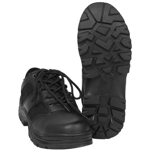Zapatos de seguridad bajos negros con puntera reforzada y suela antideslizante